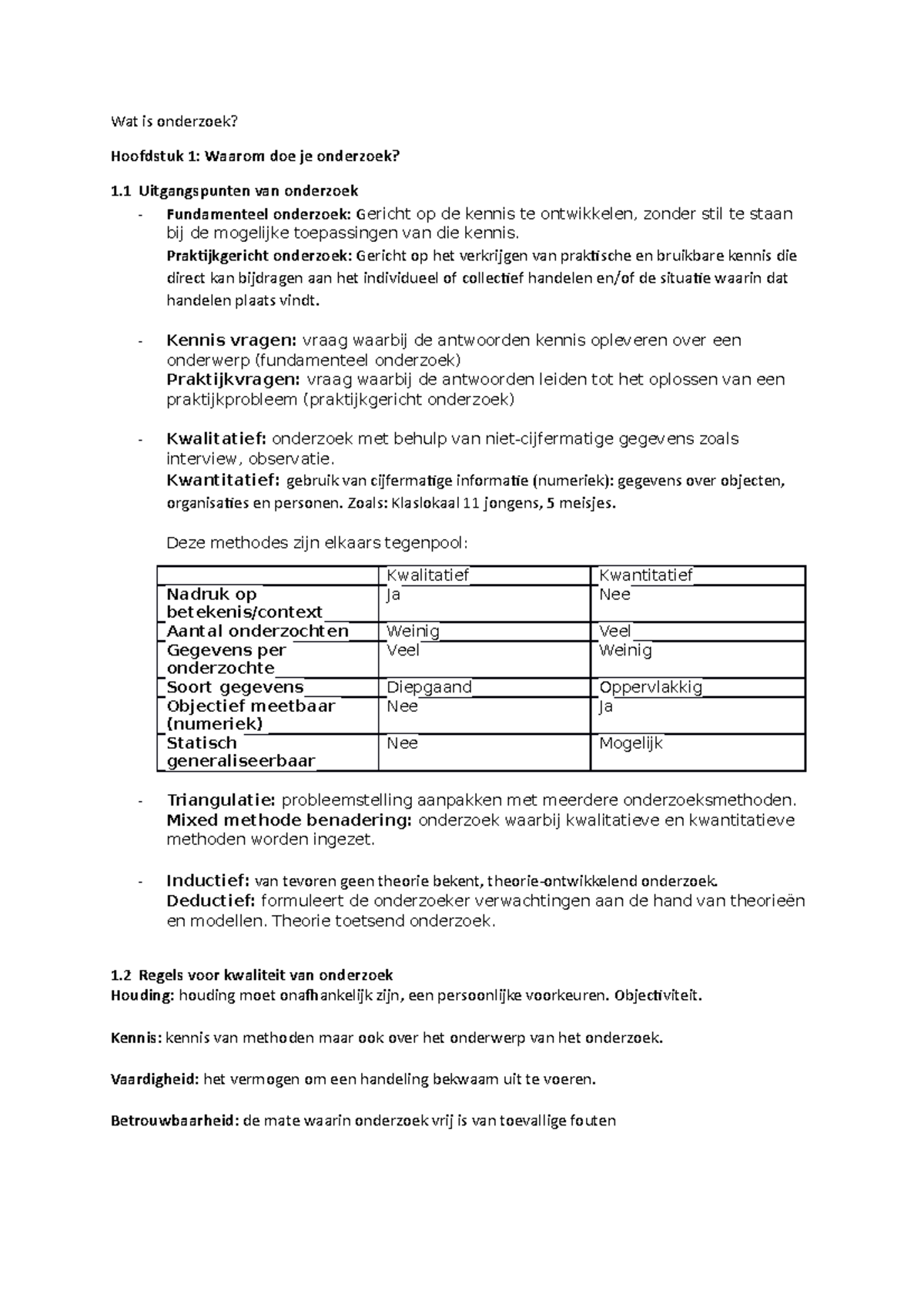 Samenvatting Wat Is Onderzoek - Wat Is Onderzoek? Hoofdstuk 1: Waarom ...