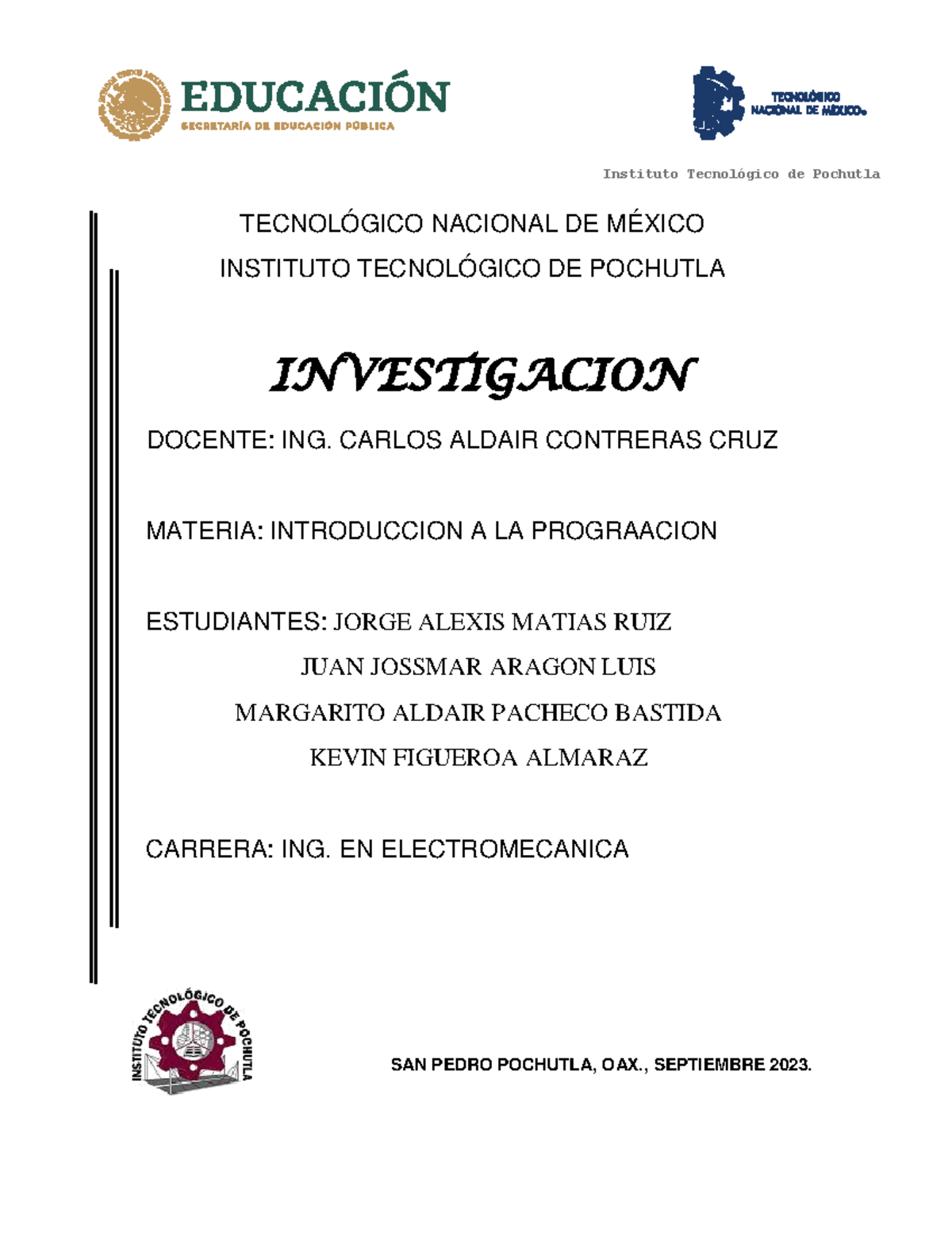 Apuntes importantes - TECNOLÓGICO NACIONAL DE MÉXICO INSTITUTO ...