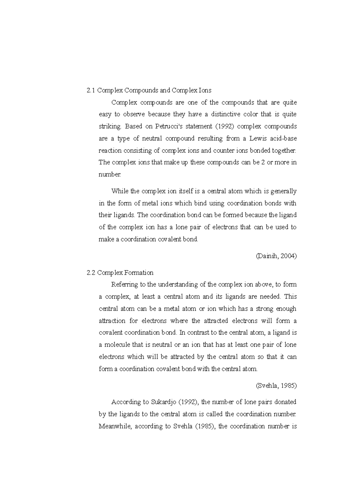 Complex Atom - 2 Complex Compounds and Complex Ions Complex compounds ...
