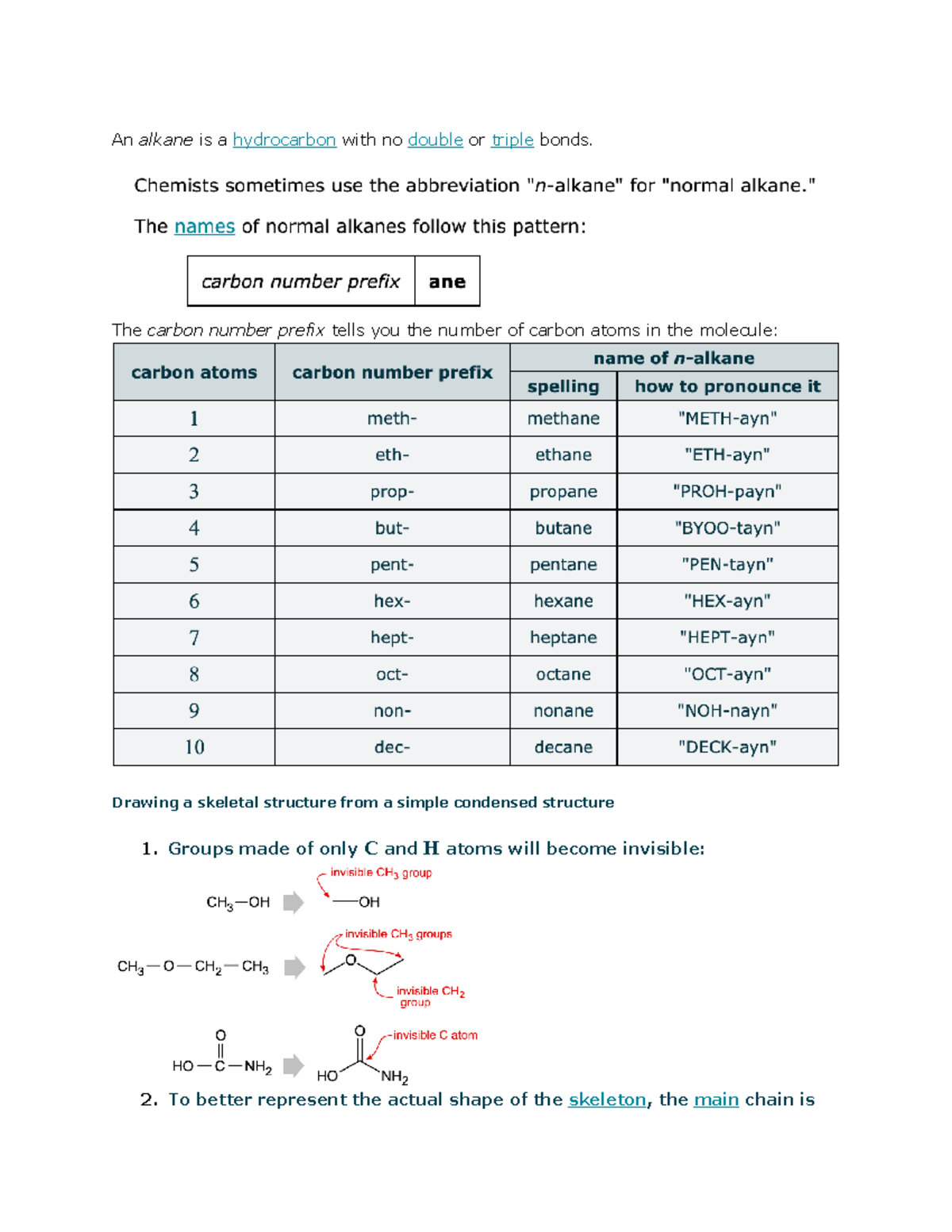 Organic chem aleks An alkane is a hydrocarbon with no double or