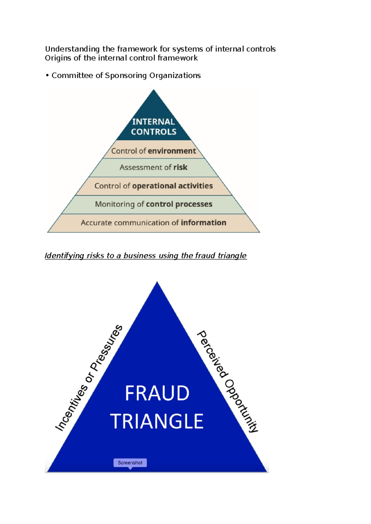 Understanding the framework for systems of internal controls - It ...
