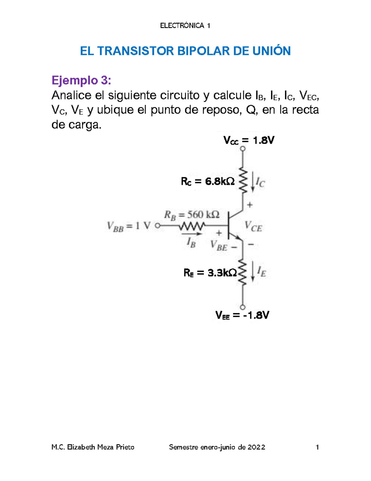 BJTEJ3 ejercicios resueltos con transistores BJT EL TRANSISTOR