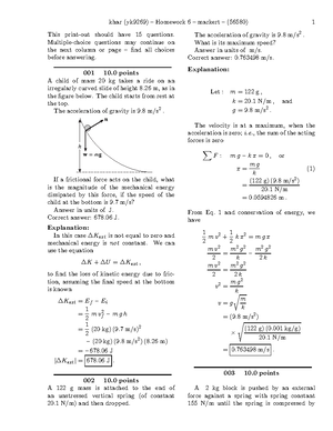 phy 301 assignment 1 solution 2021