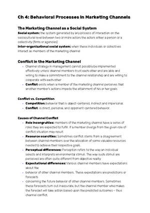 Chapter 2 The Channel Participants - Marketing Channel: the external ...