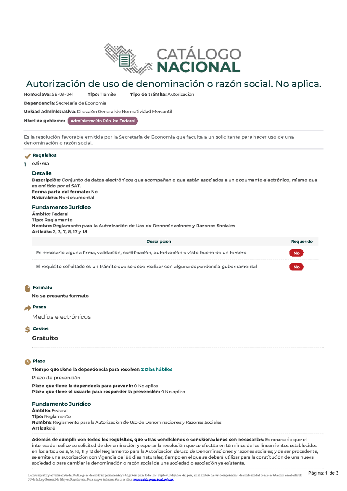 Trámite 49971 Homoclave SE-09-041 - Autorización De Uso De Denominación ...