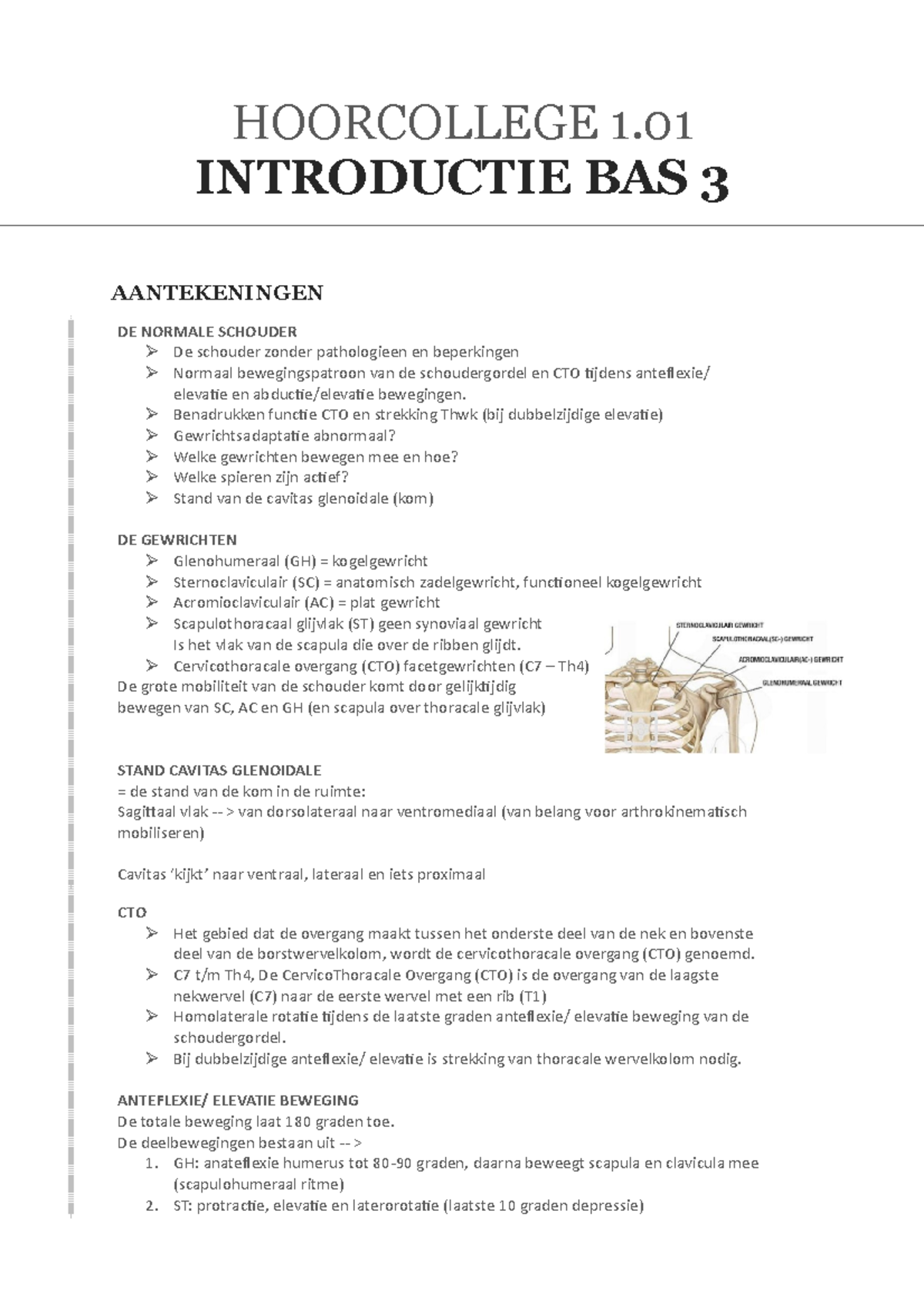 Hoorcollege's BAS 3 - HOORCOLLEGE 1. INTRODUCTIE BAS 3 AANTEKENINGEN DE ...