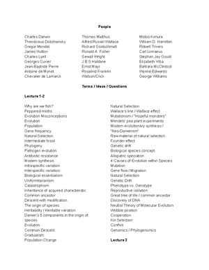 Evolution Exam 1 Flashcards - Exam 1 Charles Darwin: origin of species ...