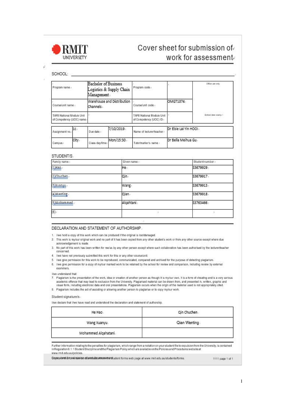 Assignment 1a- w&dc - Warning: TT: undefined function: 32 Assessment ...