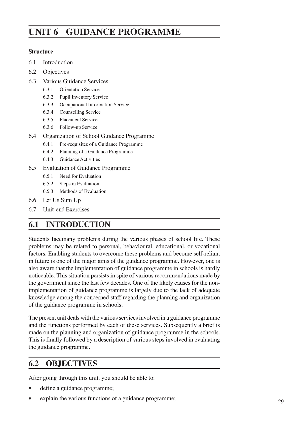 HOW TO MAKE A Guidance Program - Techniques of Guidance UNIT 6 GUIDANCE ...