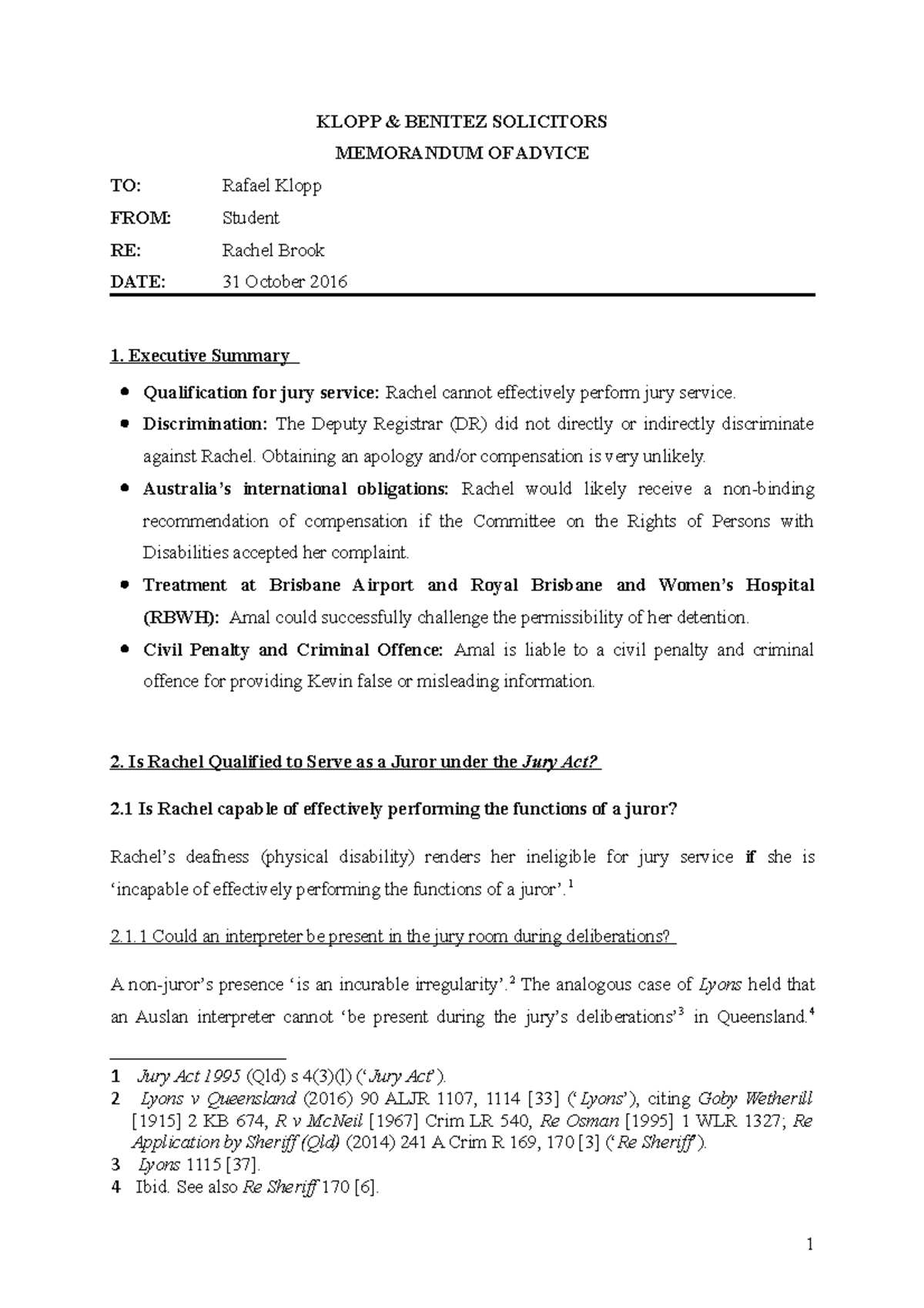 Student Example - 5 LLH201 SEMESTER 1 2022 - ASSESSMENT ITEM 2 ...