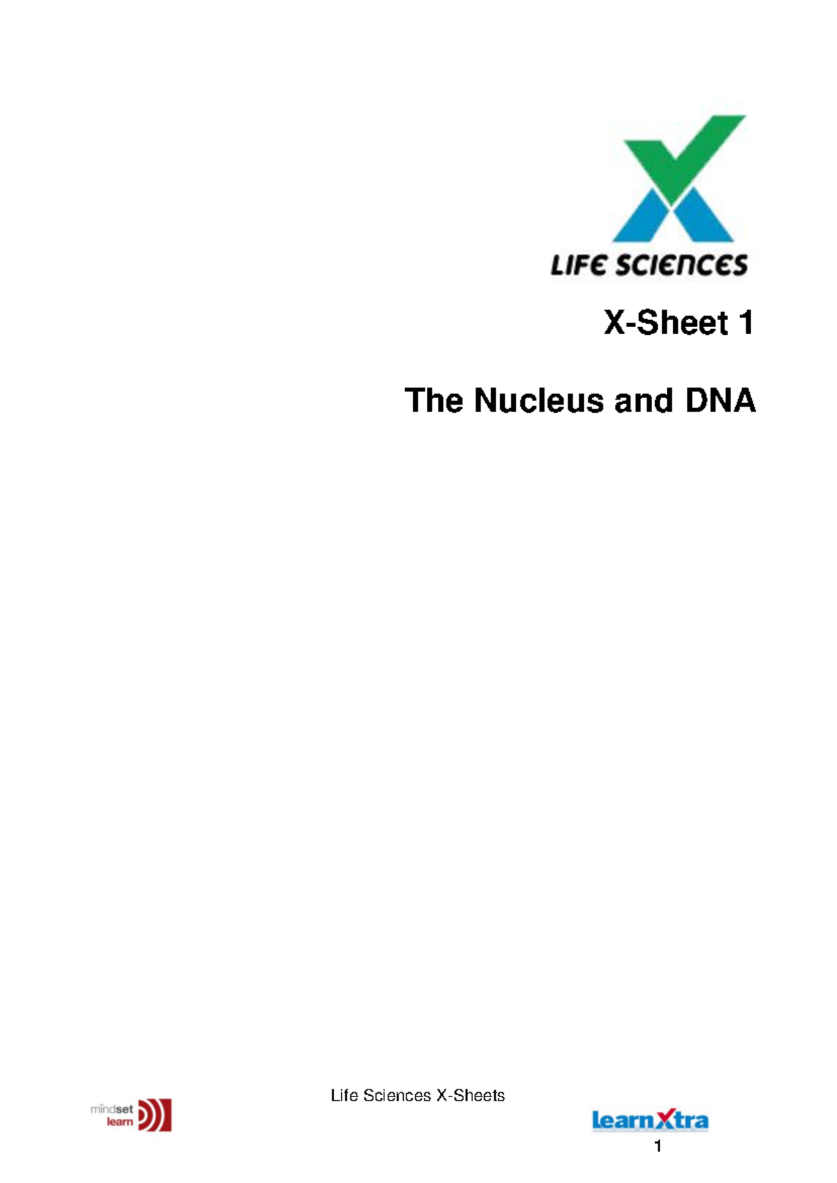 =The Nucleus and DNA - Breaks down DNA - Life Sciences X-Sheets X-Sheet ...