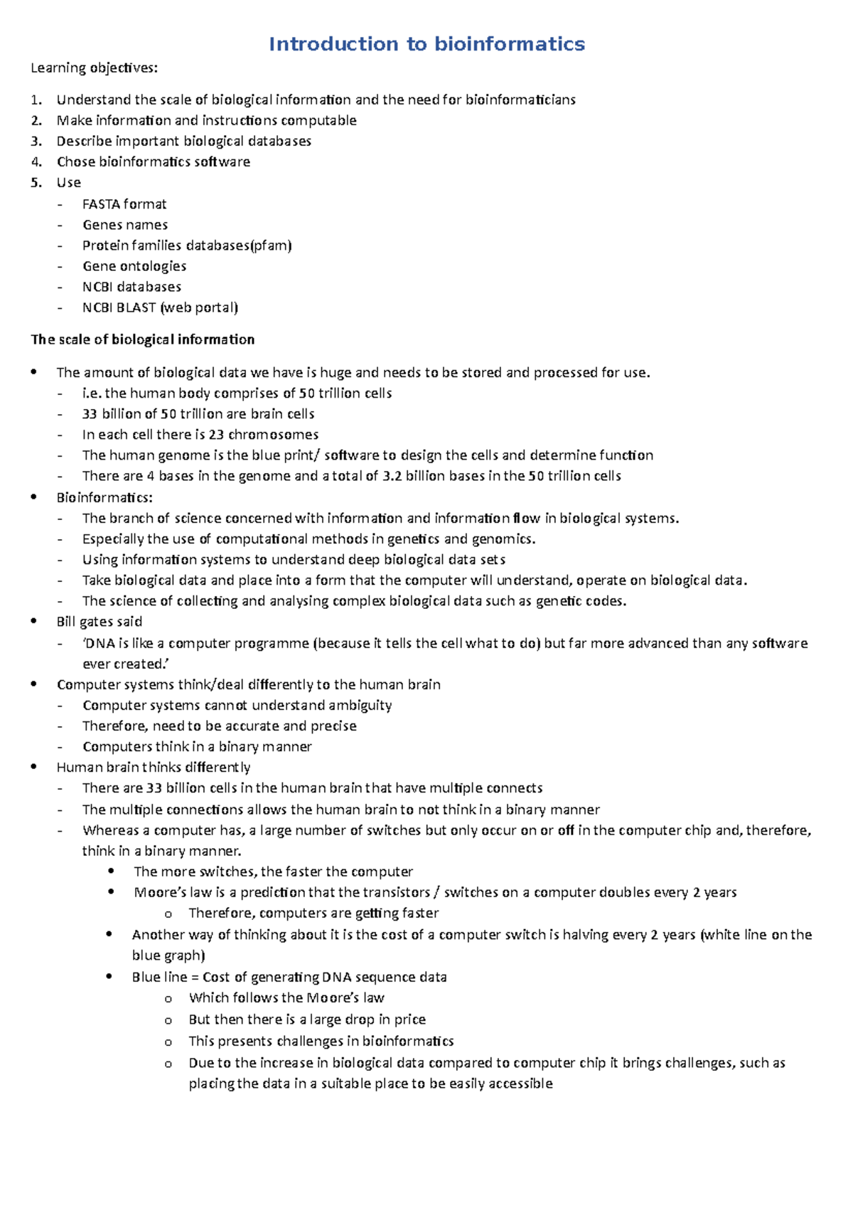 3. Lecture 15&16 Notes - Introduction to bioinformatics Learning ...