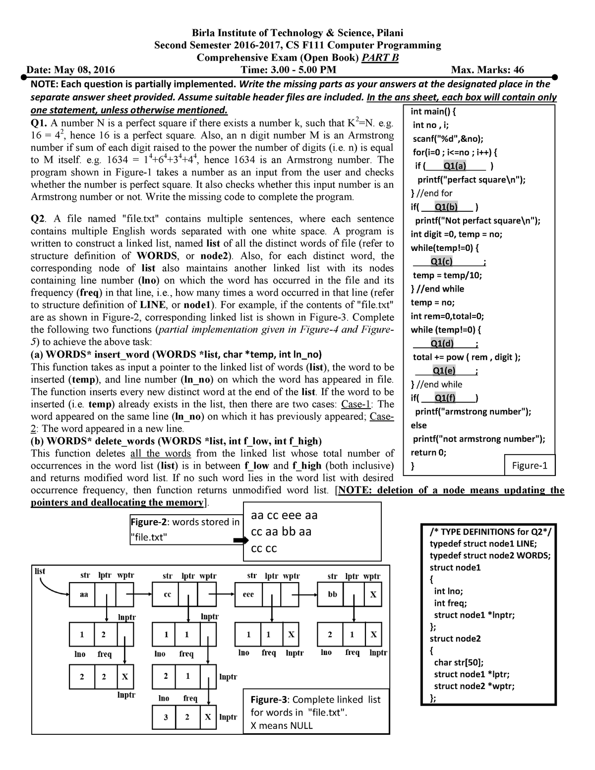 Comprehensive (2016-17) - Part B - Computer Programming - CSF111 ...