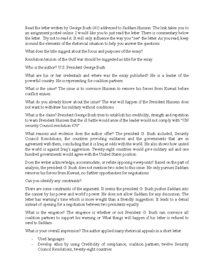 Sample rhetorical analysis - ASSIGNMENT QUESTION: The following is the ...