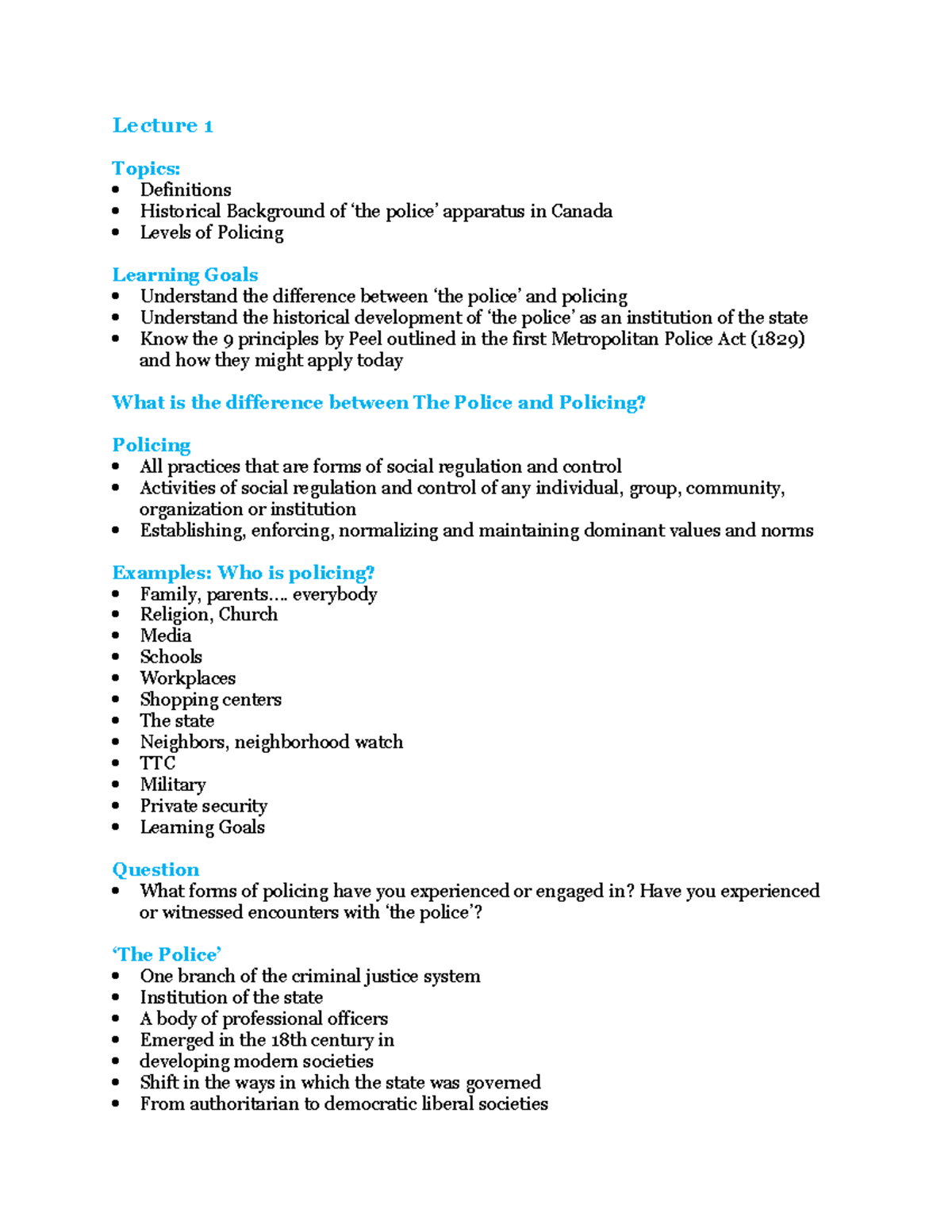 Lecture notes - Lecture 1 Topics: Definitions Historical Background of ...