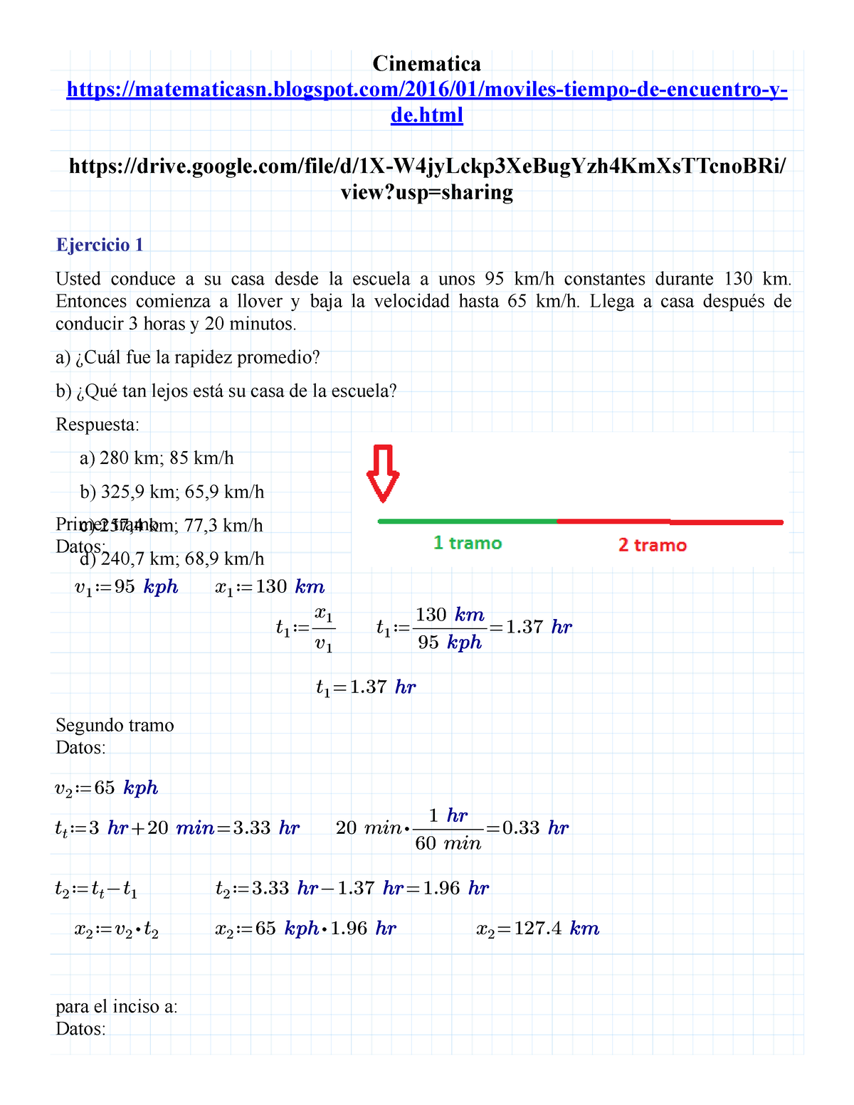Cinematicam - EJERCICIOS RESUELTOS - Cinematica - Studocu