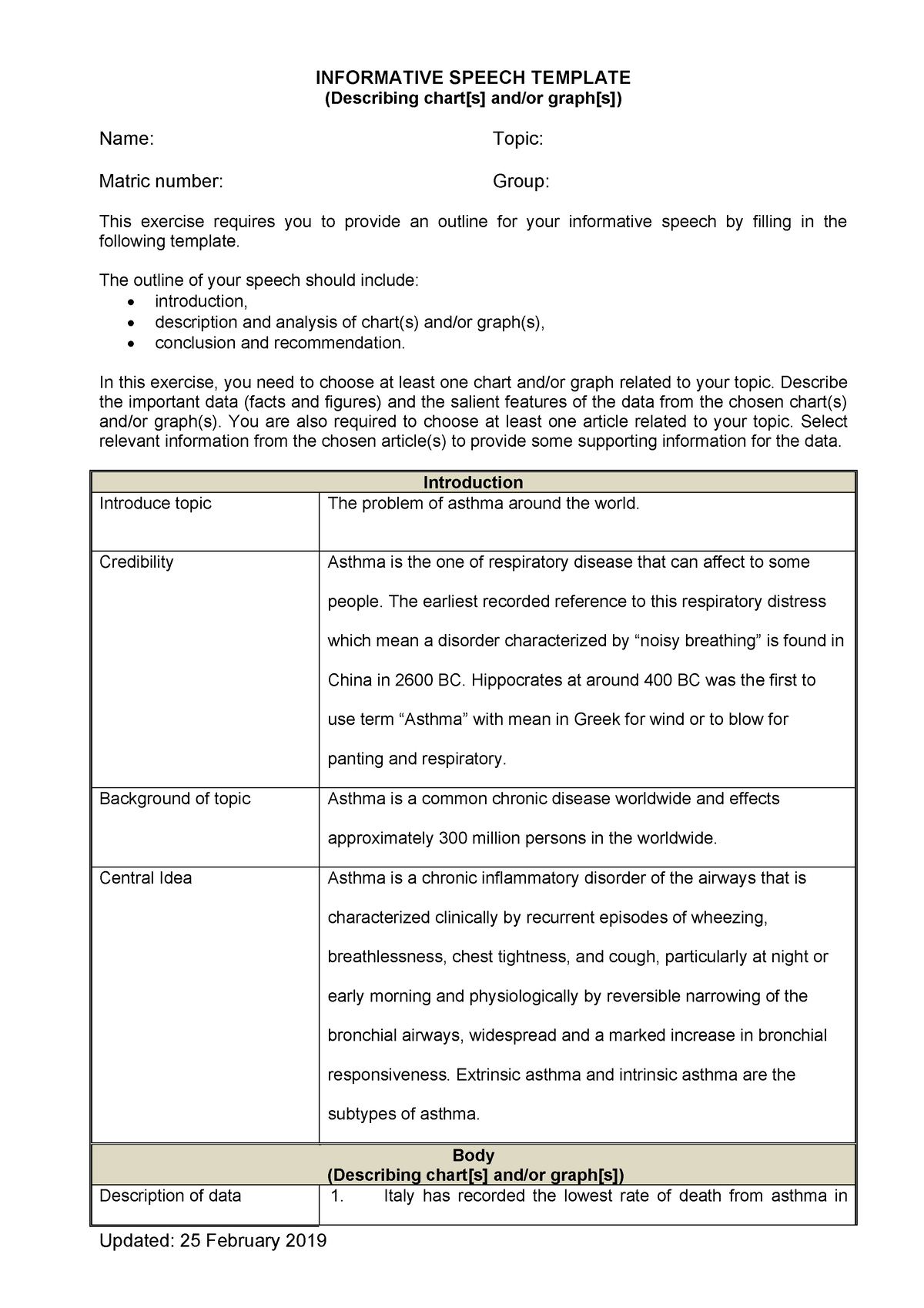 elc590 informative speech outline