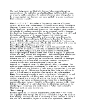 Philosophy 9 - Notes - Socrates asks himself before the jury why he ...