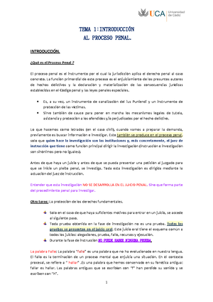 TEMA 5. Investigacion Preliminar e Instrucción Penal - TEMA 5 ...