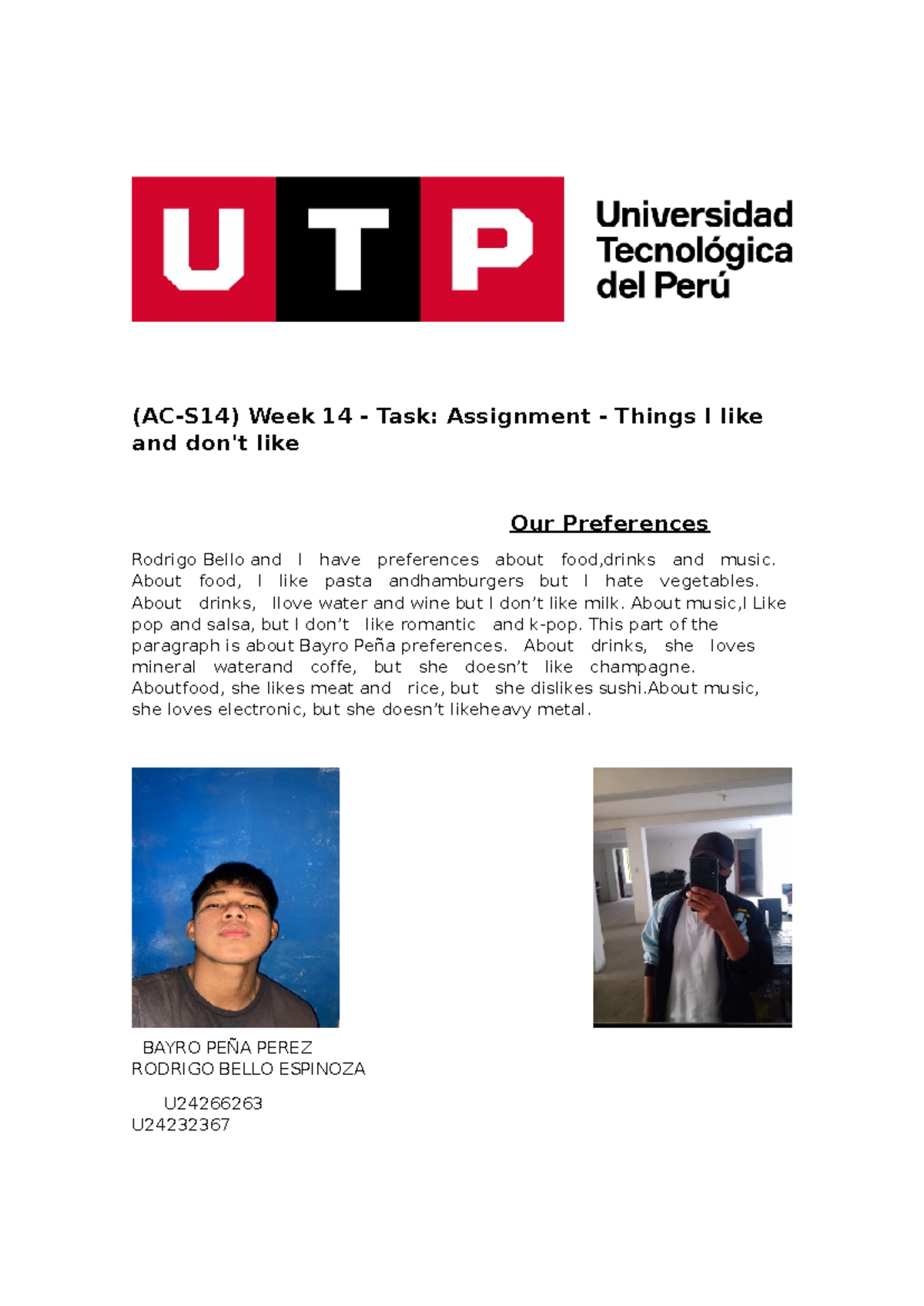 Tarea DE Ingles Grupal - cdvf - (AC-S14) Week 14 - Task: Assignment ...