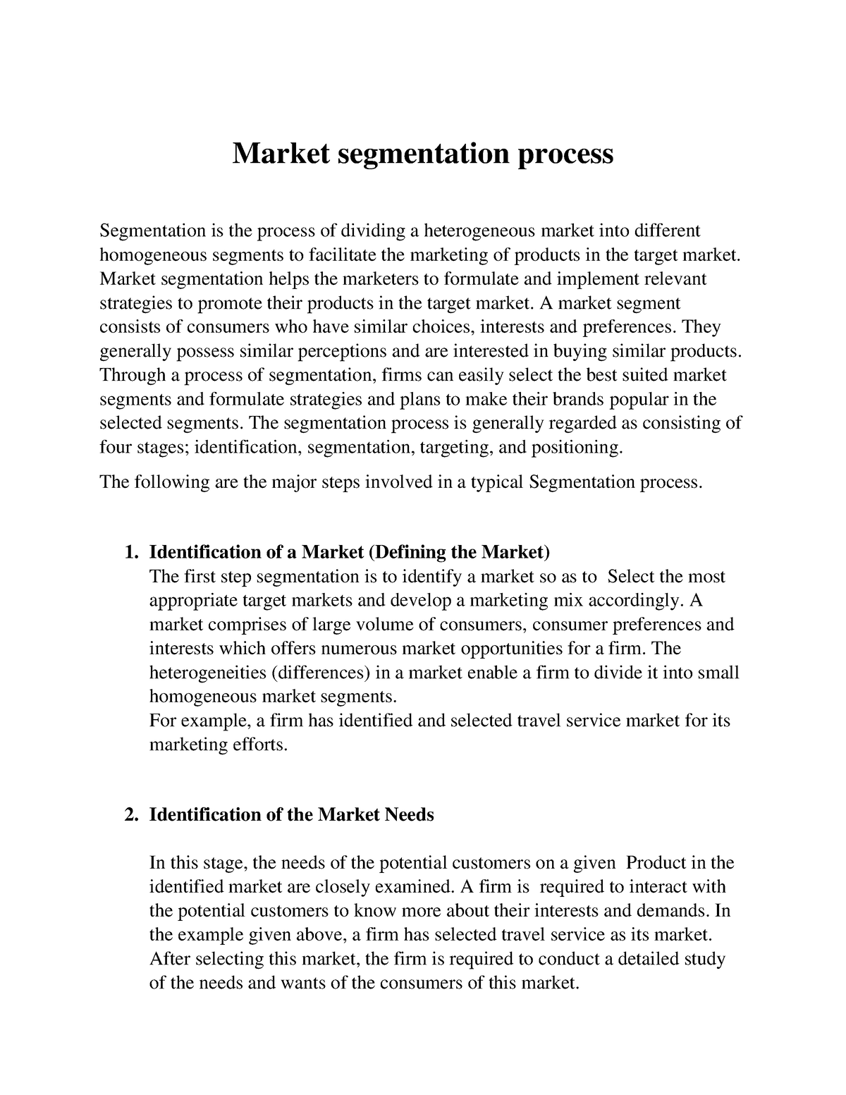 essay for marketing segmentation