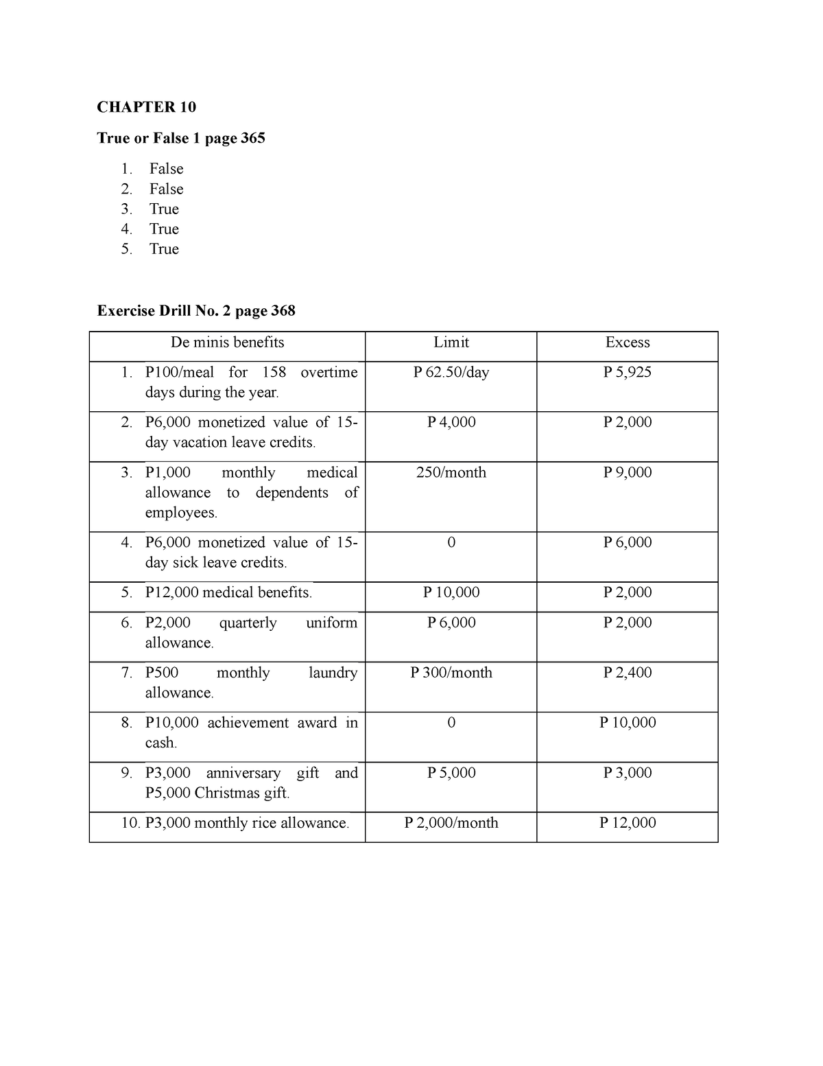 assignment chapter 10 true false quiz (practice)