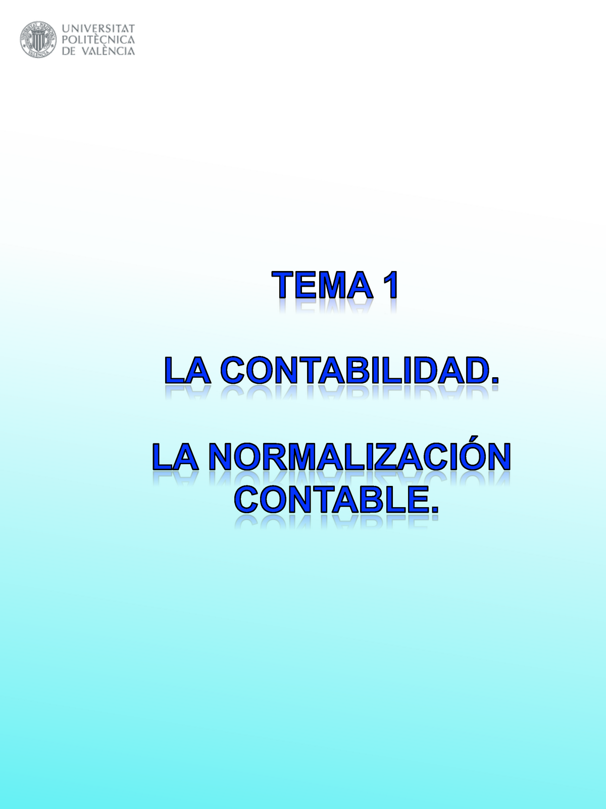 Tema 1 Apuntes 1 Tema 1 La Contabilidad La Normalización Contable