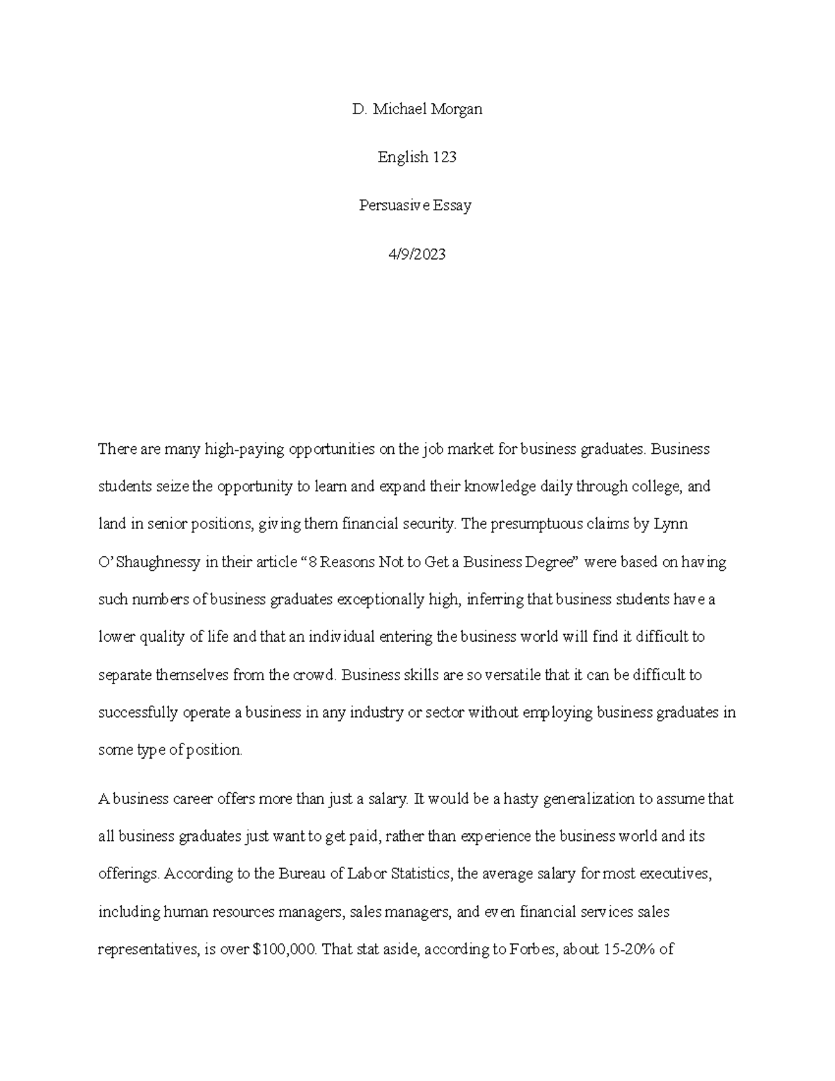 language 123 english essays