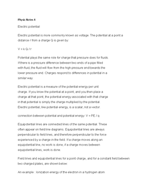 Physic Resistance notes - Physic Resistance notes Resistance and Ohm's ...
