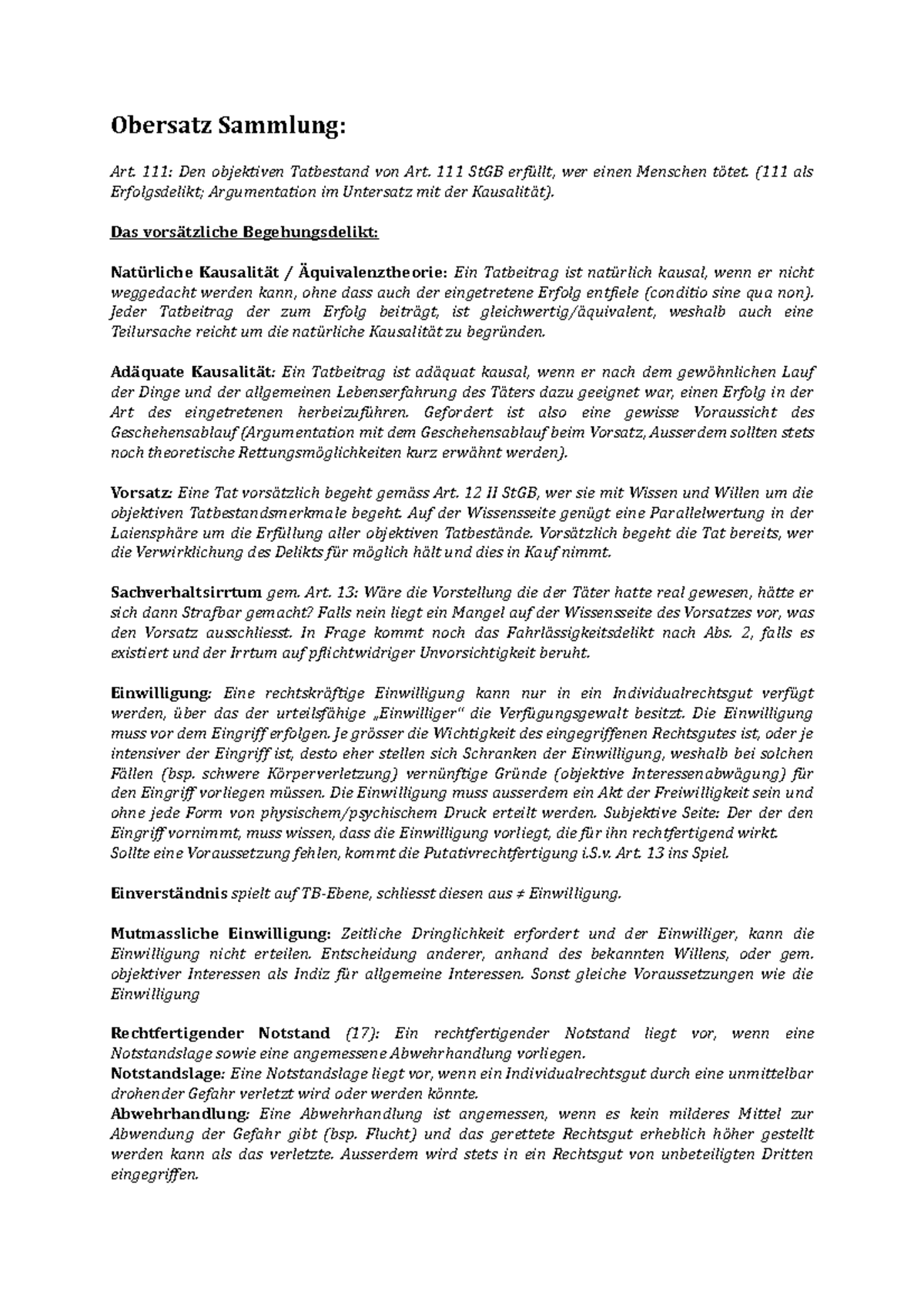 Obersatz Formulieren – Der Gutachtenstil – RBMG