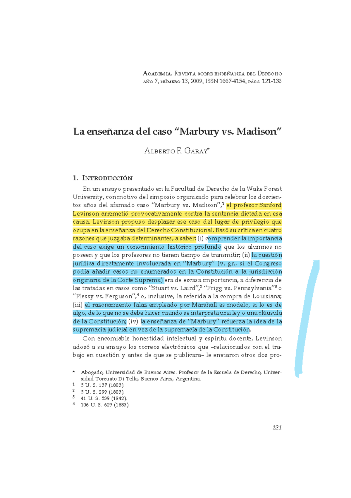 La ensenanza del caso murbury vs madison - La enseñanza del caso ...