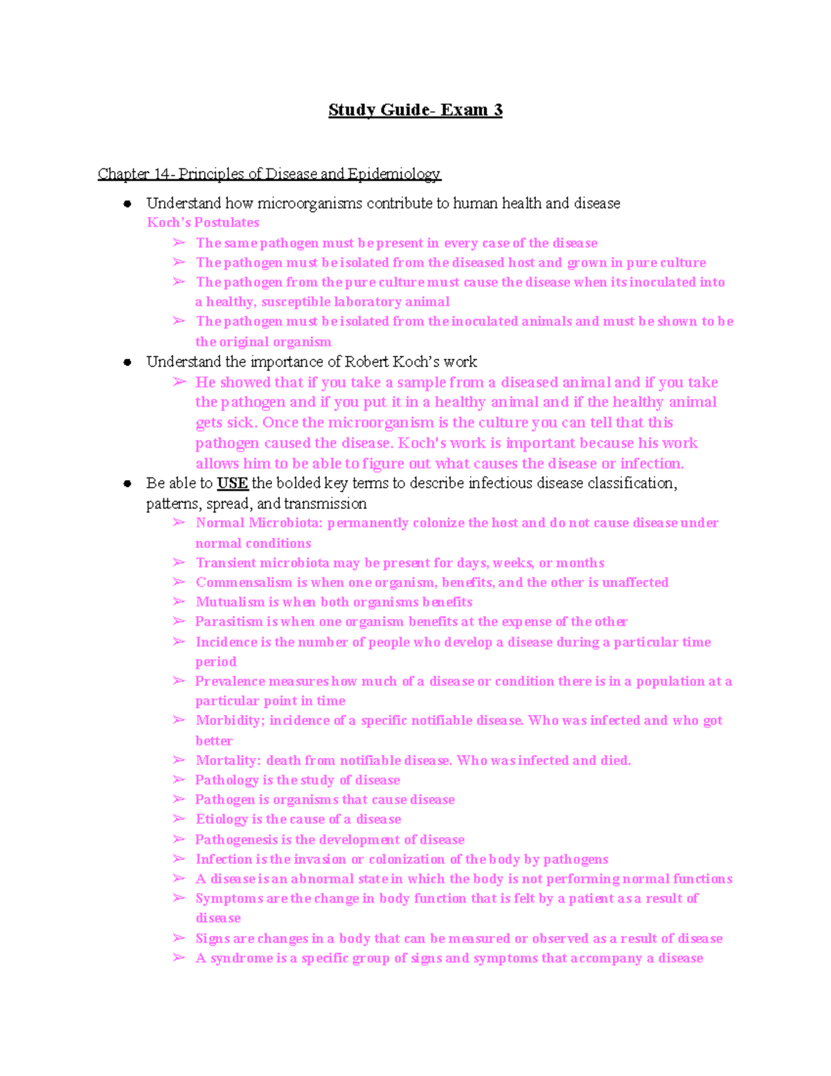 Exam 3 Learning Objectives - Study Guide- Exam 3 Chapter 14- Principles ...