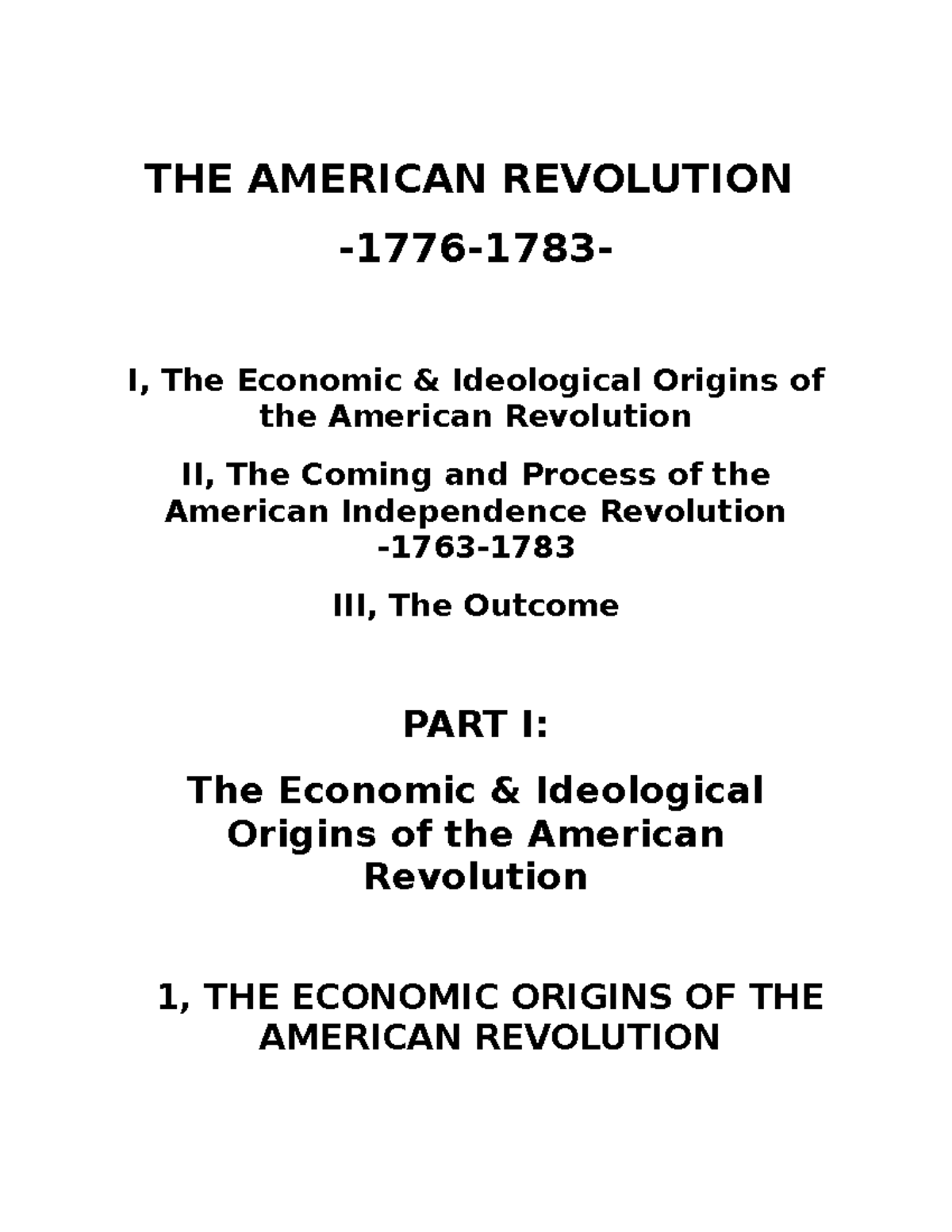 6, THE American Revolution -1776-1783 - THE AMERICAN REVOLUTION -1776 ...