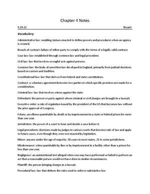 Chapter 6 Notes - Bryant - Chapter 6 Notes 10.9 Bryant Vocabulary ...