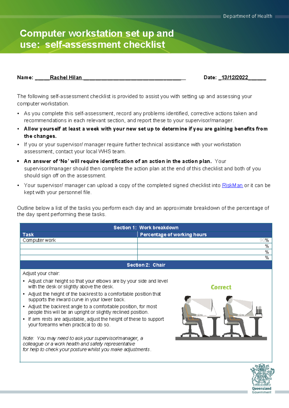 Computerworkstationselfassessment updated Computer workstation set