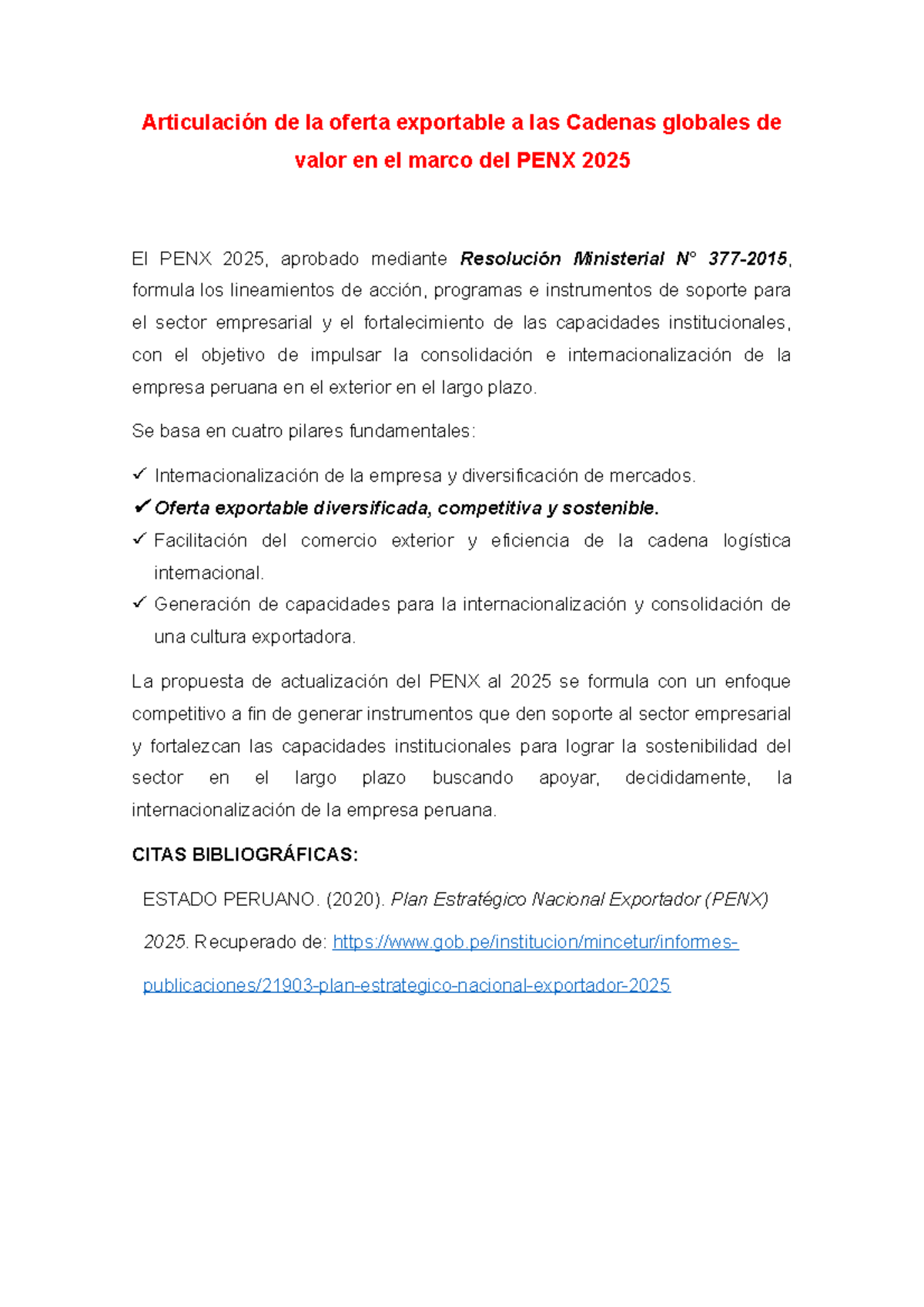 PENX 2025 Leannn Articulación de la oferta exportable a las Cadenas