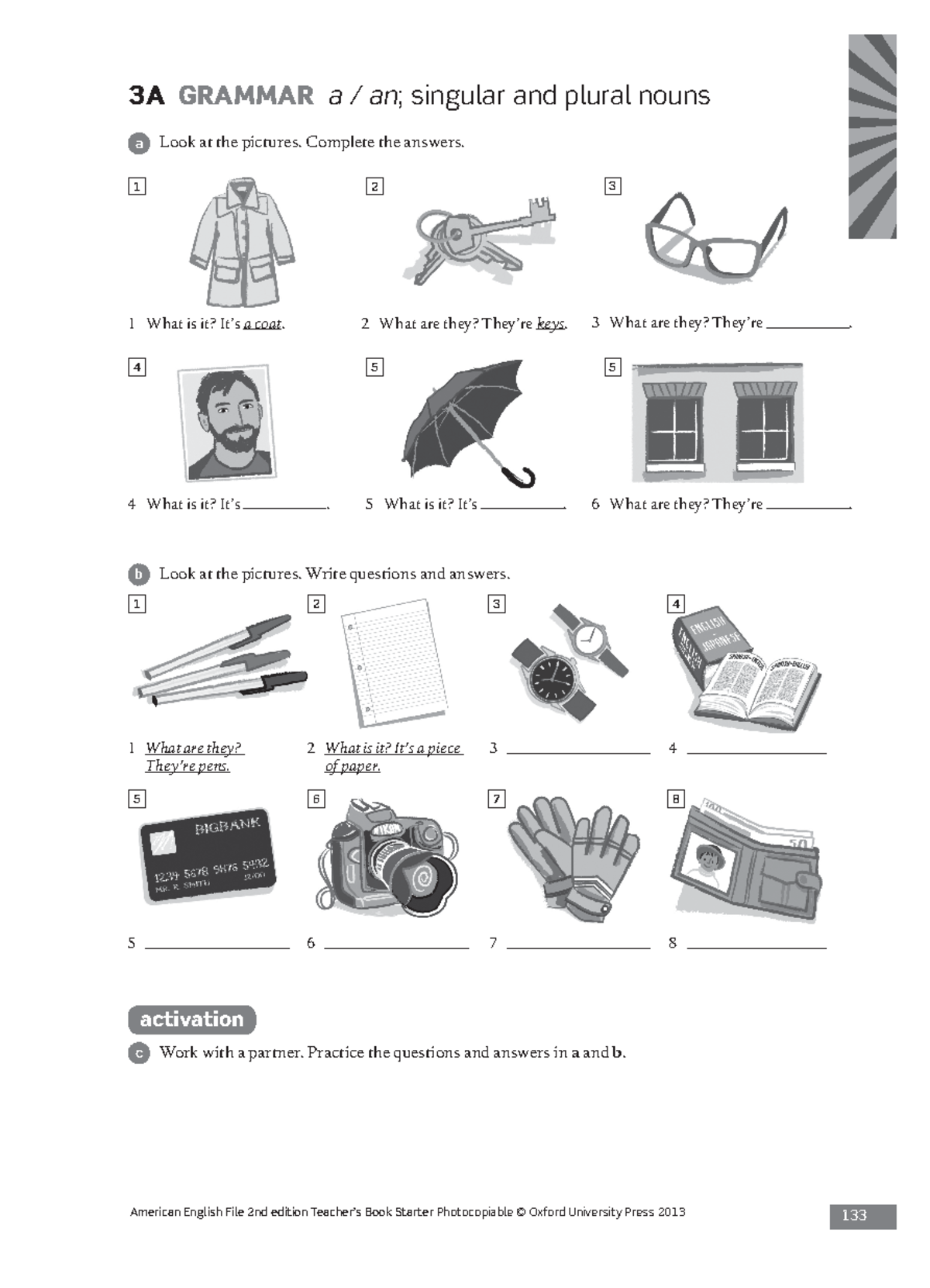 Grammar vocabulary 3 - practicas - American English File 2nd edition ...