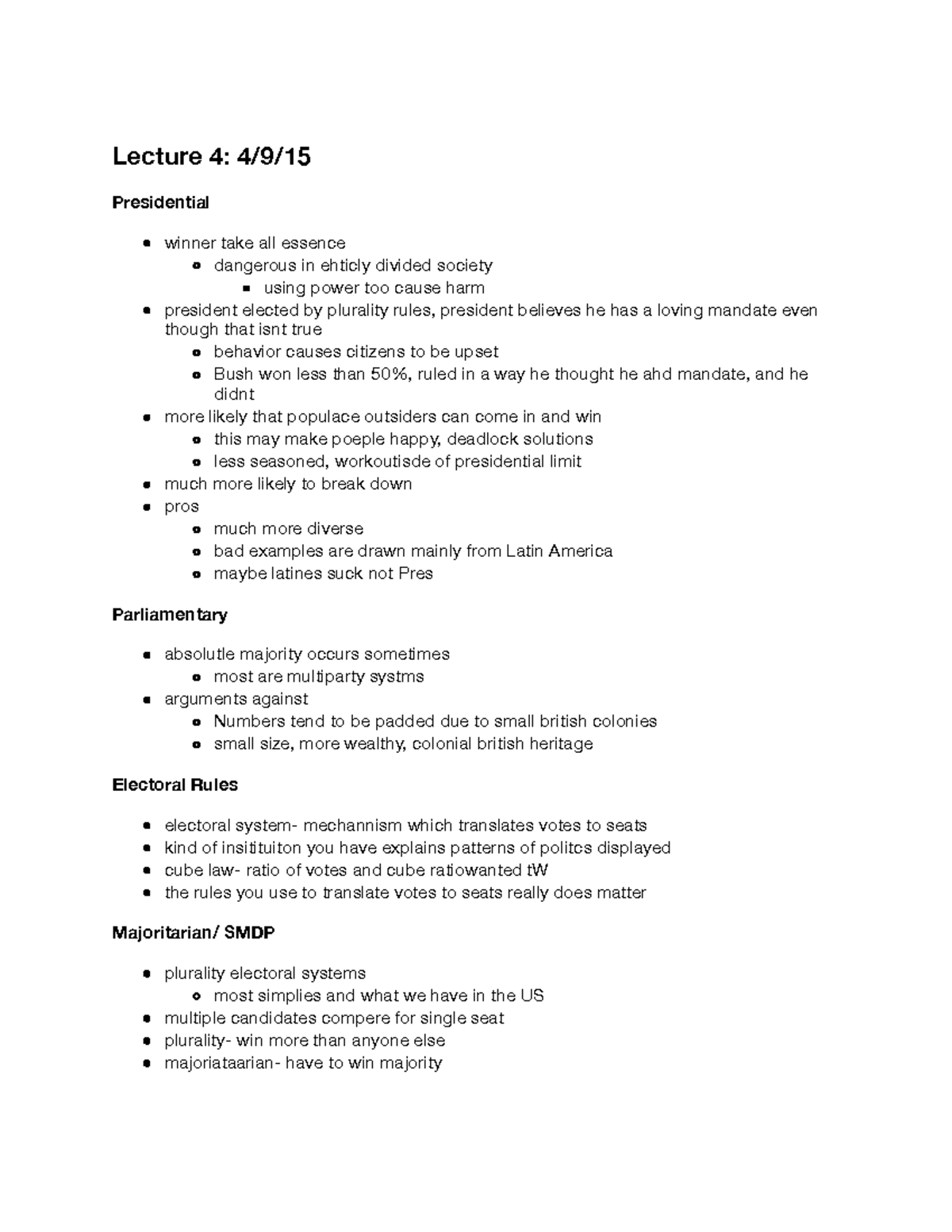 Pol Sci 50 - Week 2 Lecture 4 - Lecture Notes - Lecture 4: 4/9 ...