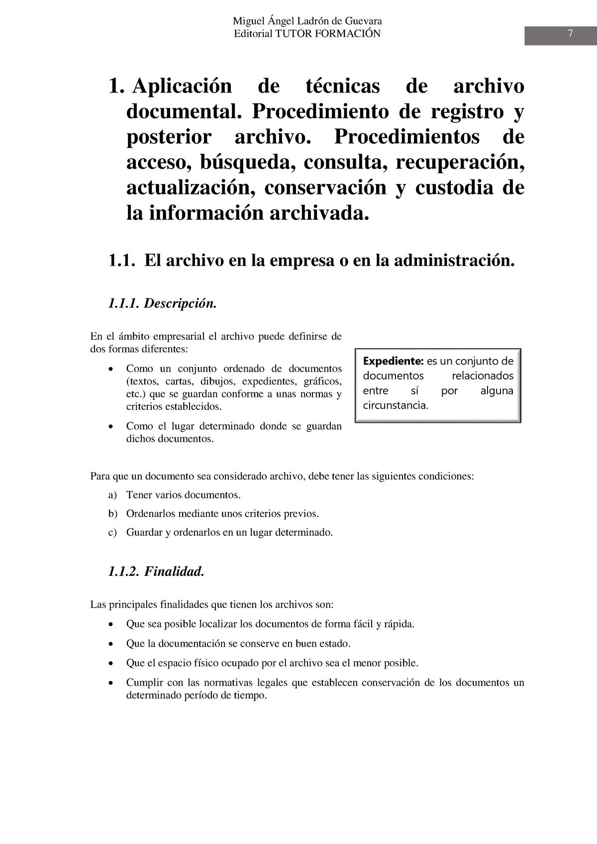 Ejemplo Mf0978 Ii Gestión De Archivos 7 Editorial Tutor FormaciÓn 1 Aplicación De Técnicas 1957