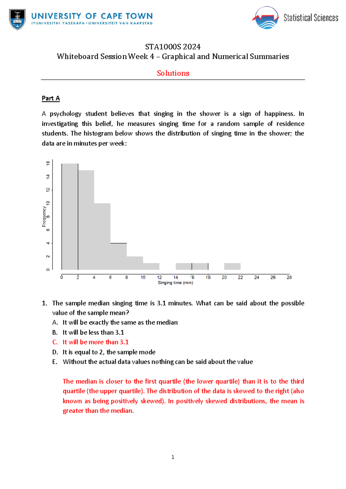 WBS Week 4 STA1000S 2024 solutions - STA1000S 2024 Whiteboard Session ...