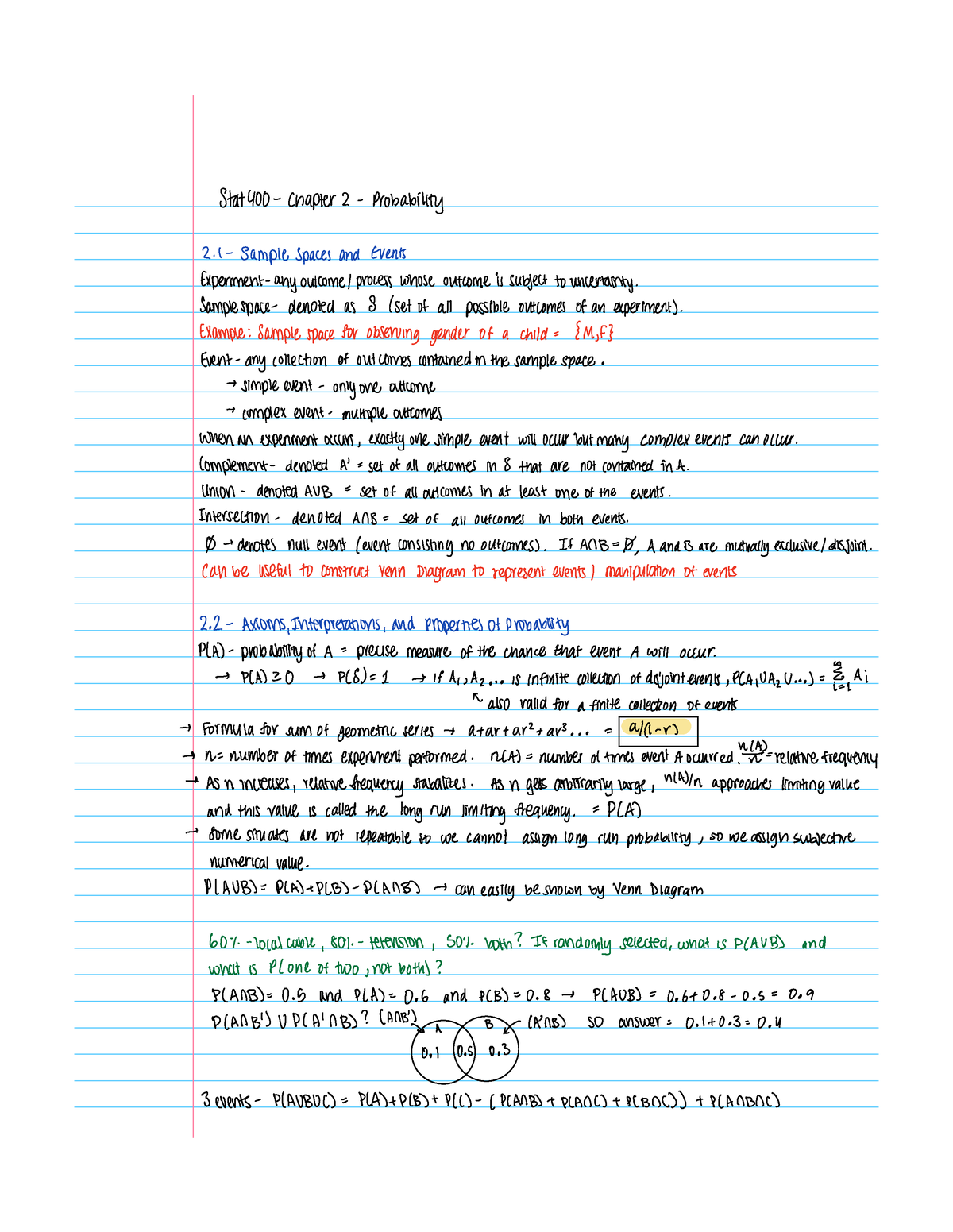 STAT400 Final - Complete Description Of Everything You Need To Know For ...