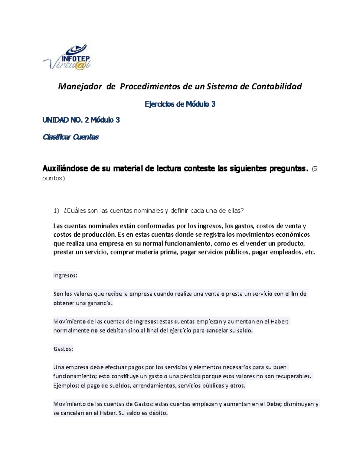 Actividad No. 1 Unidad 1 Modulo 3 - Manejador De Procedimientos De Un ...