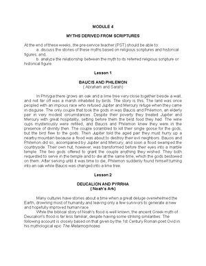 EL112 Module 5 - Wed - MODULE 5 MYTHS AS EXPLANATIONS OF NATURAL ...