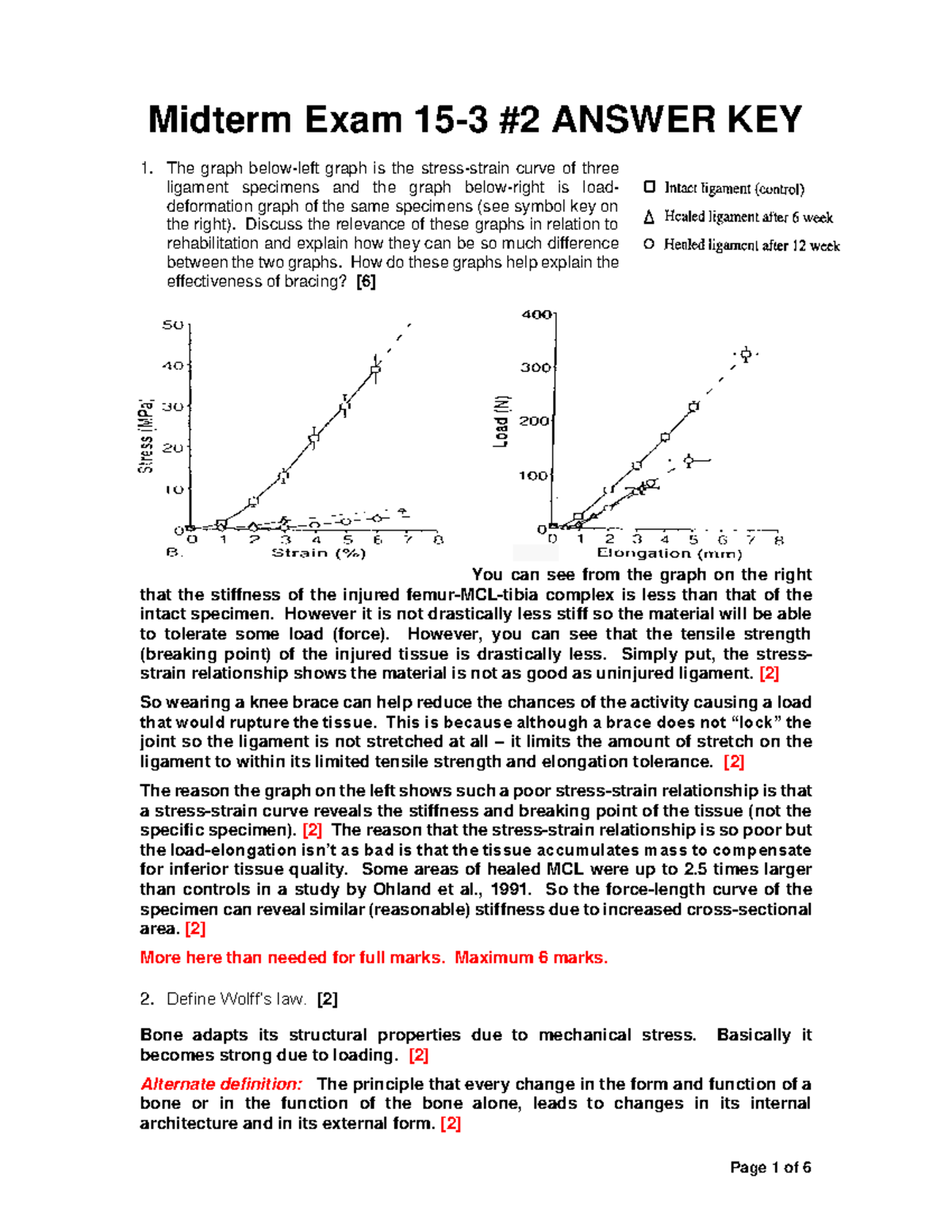 Exam 2015, questions and answers, Biomechanics - Midterm Exam ANSWER ...