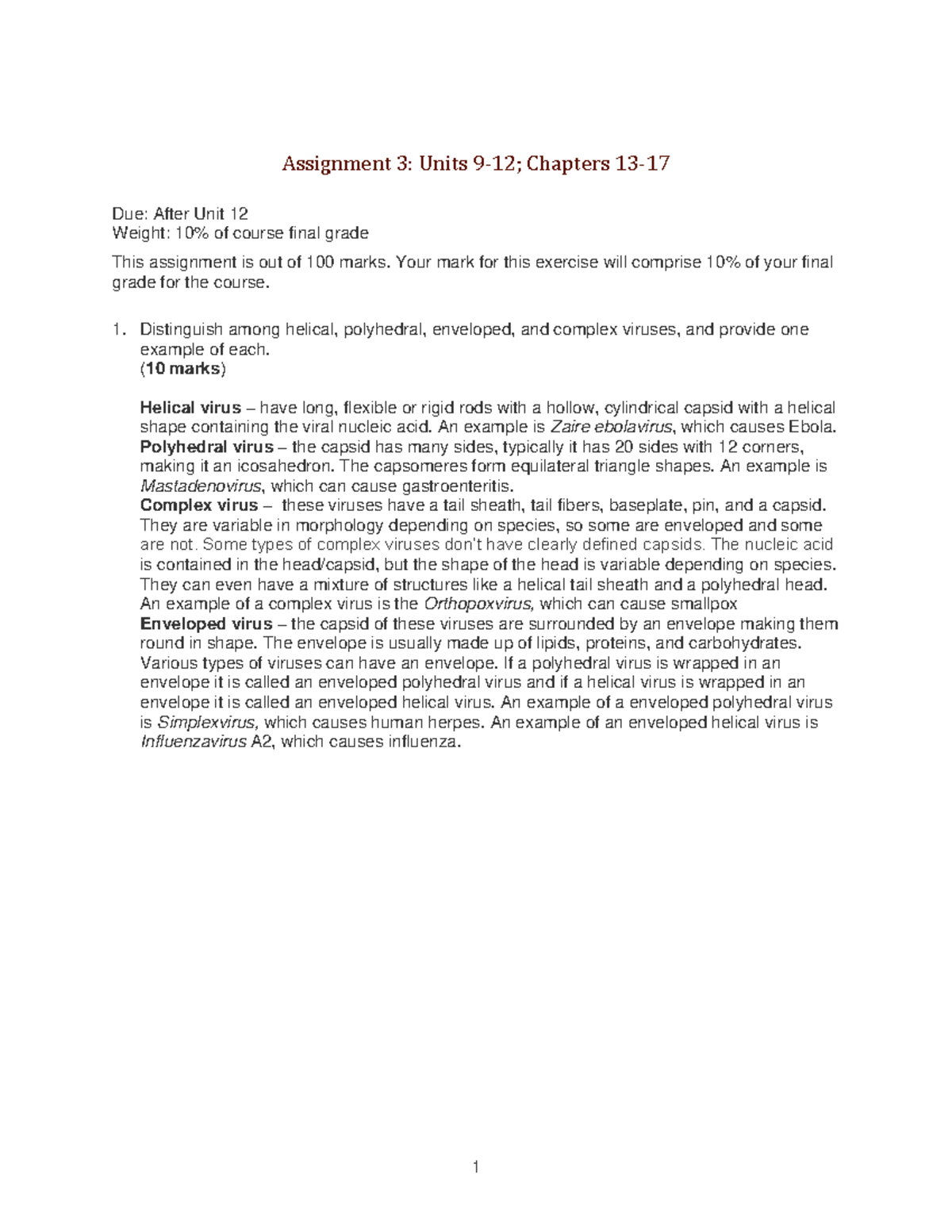 Assignment 3 - Maeghan Mc Donald - Assignment 3: Units 9-12; Chapters ...