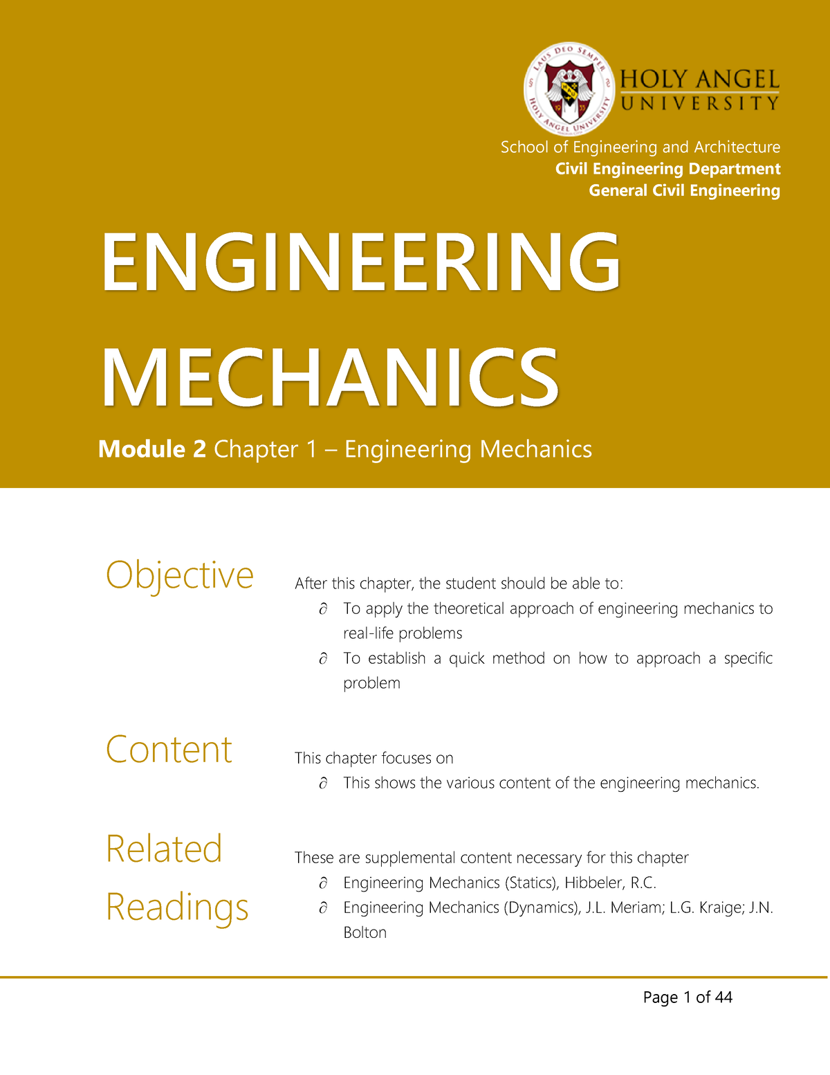 Sptopics Module 2 - dsdsdsds - School of Engineering and Architecture ...