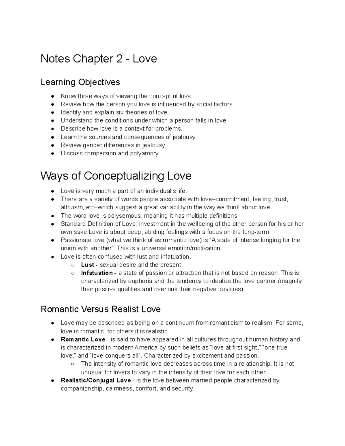 Notes Chapter 2 Love Notes Chapter 2 Love Learning Objectives Know Three Ways Of Viewing 3784