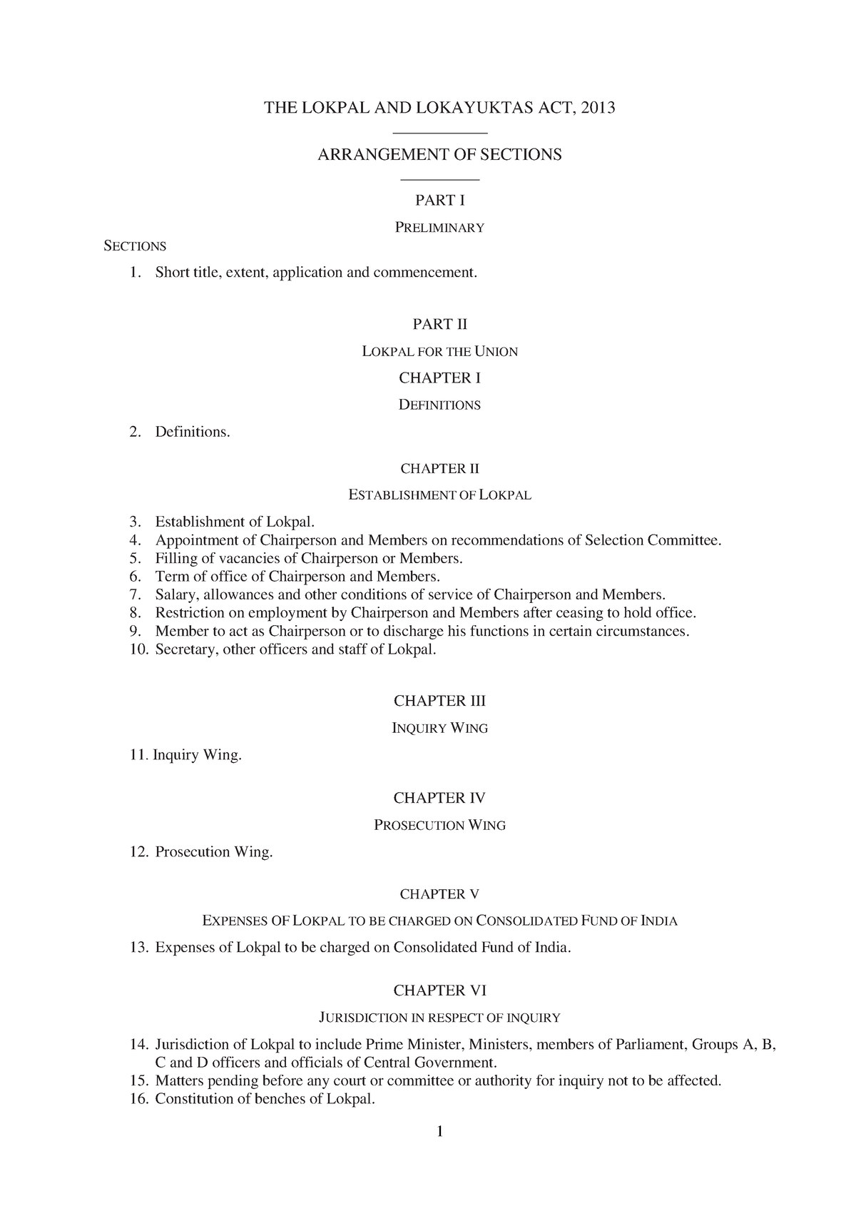 Lokpal Act-2013 - Xxxxx - THE LOKPAL AND LOKAYUKTAS ACT, 2013 ...