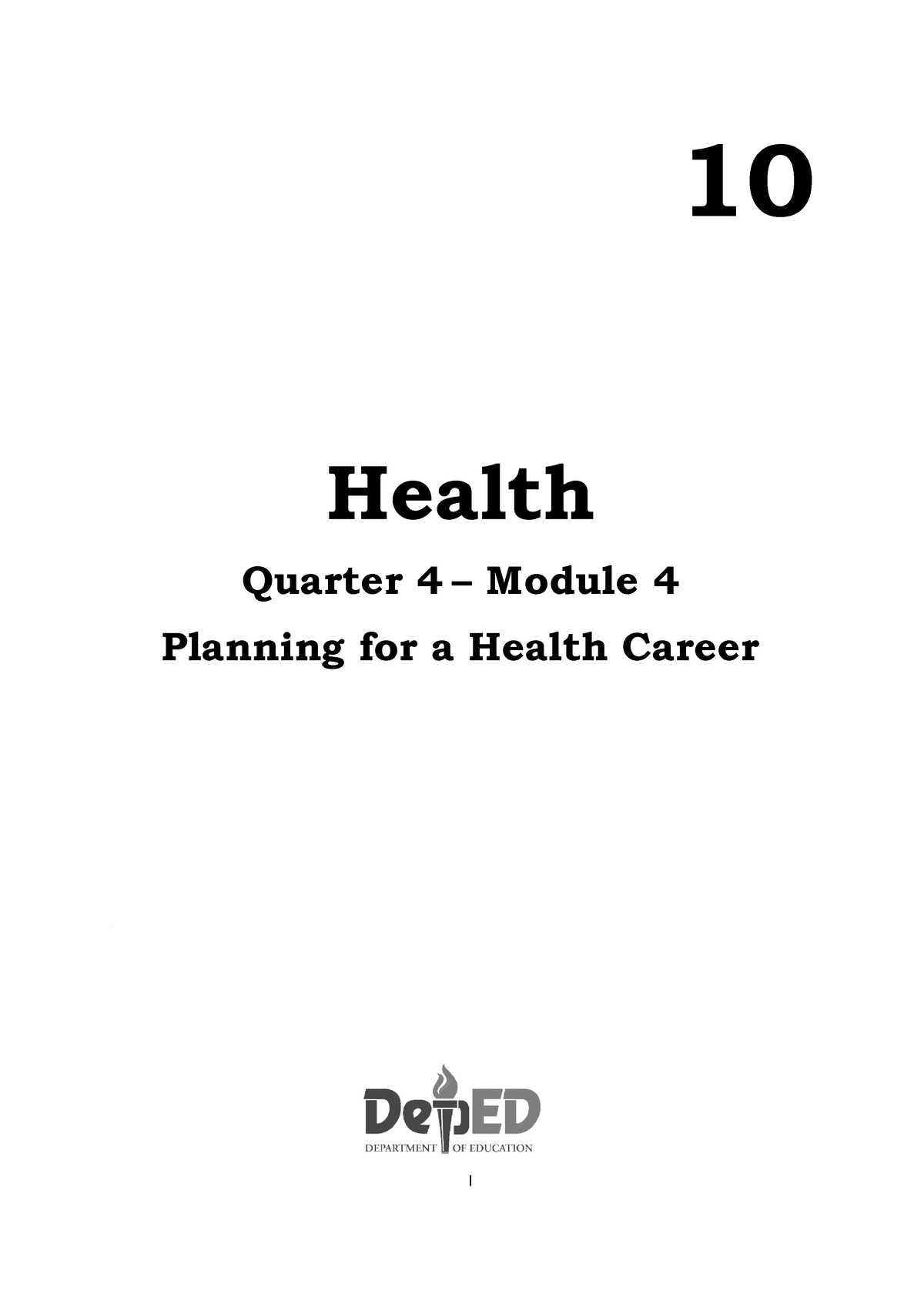 4 Q4 Health Mapeh 10 Health Quarter 4 Module 4 Planning for a