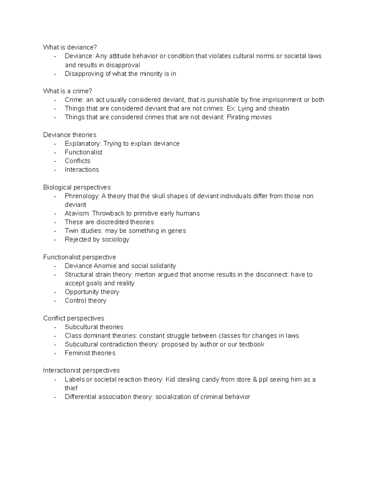 Deviance & Social Control Chapter 6 - What is deviance? - Deviance: Any ...